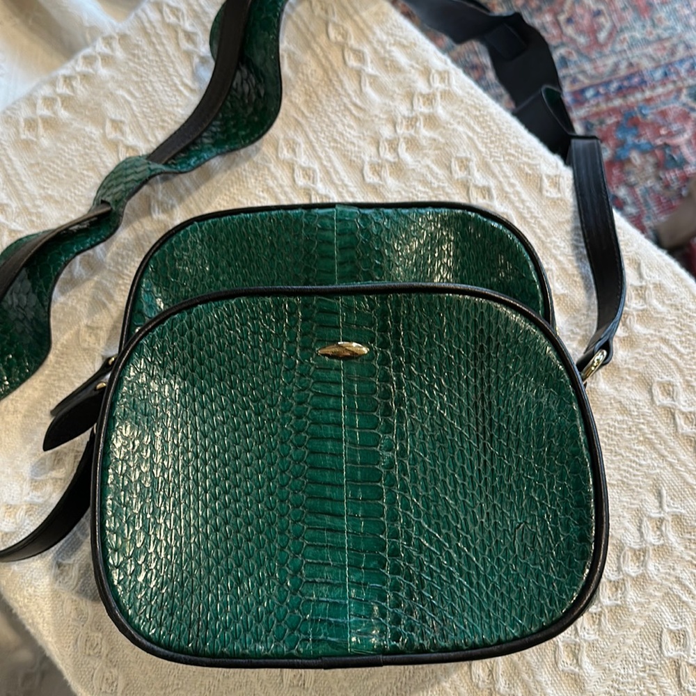 f.e.v. By Francesca E. Versace snakeskin bon bon crossbody bag.